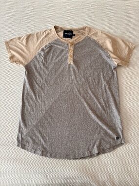 Men’s Short Sleeve Two-Tone Kolby Shirt - Beige & Gray